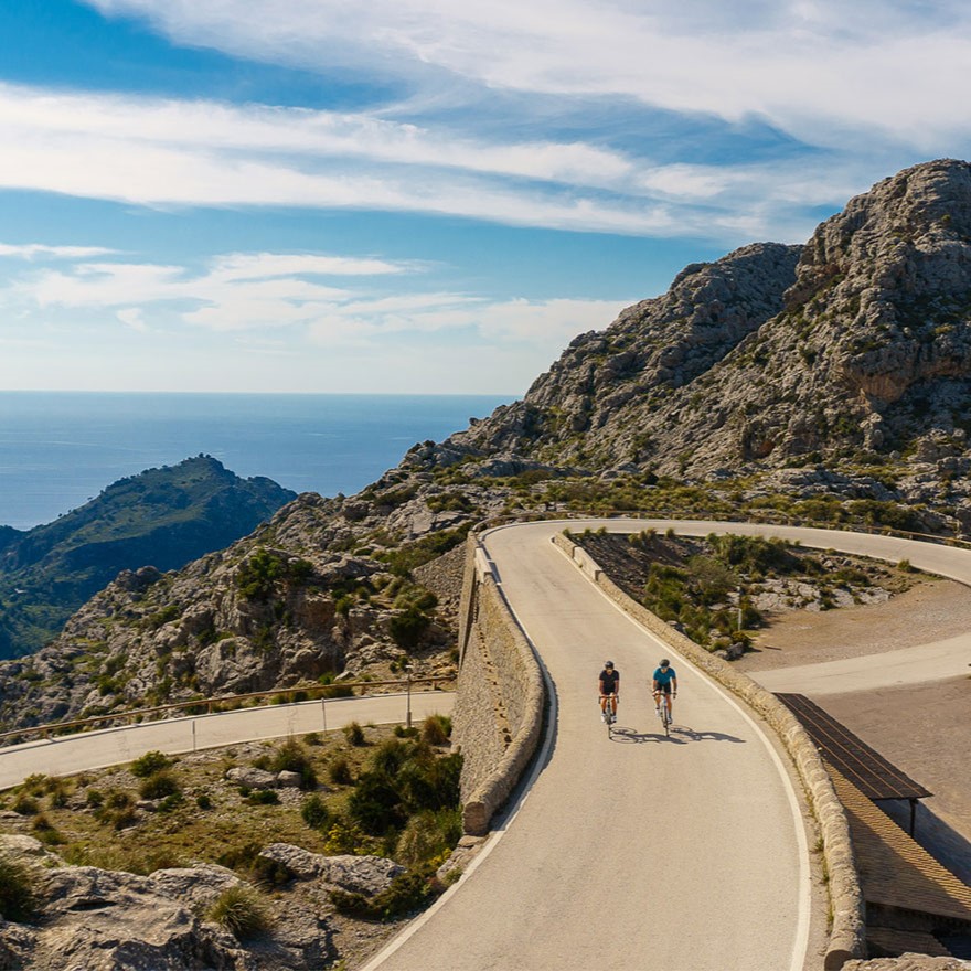 Cyclists at Sa Calobra